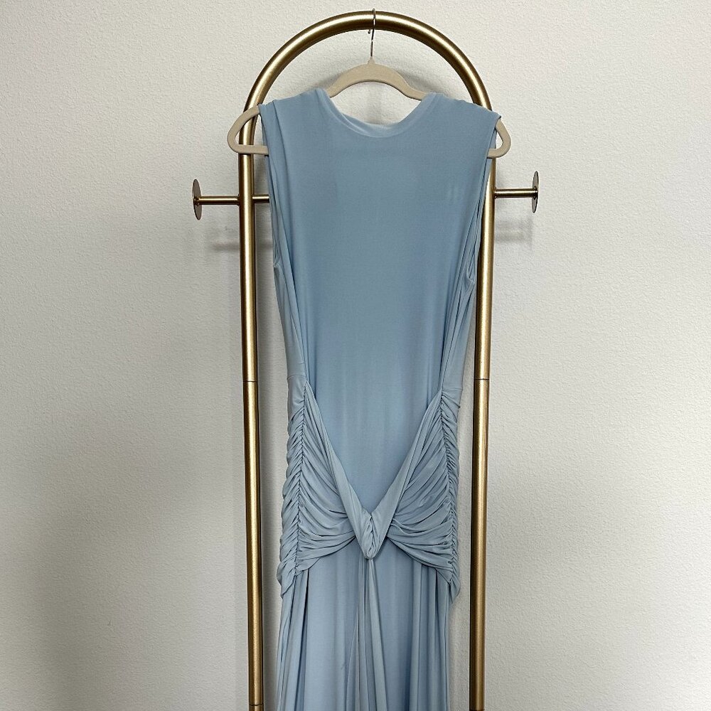 Club L High-Neck Draped Maxi Dress